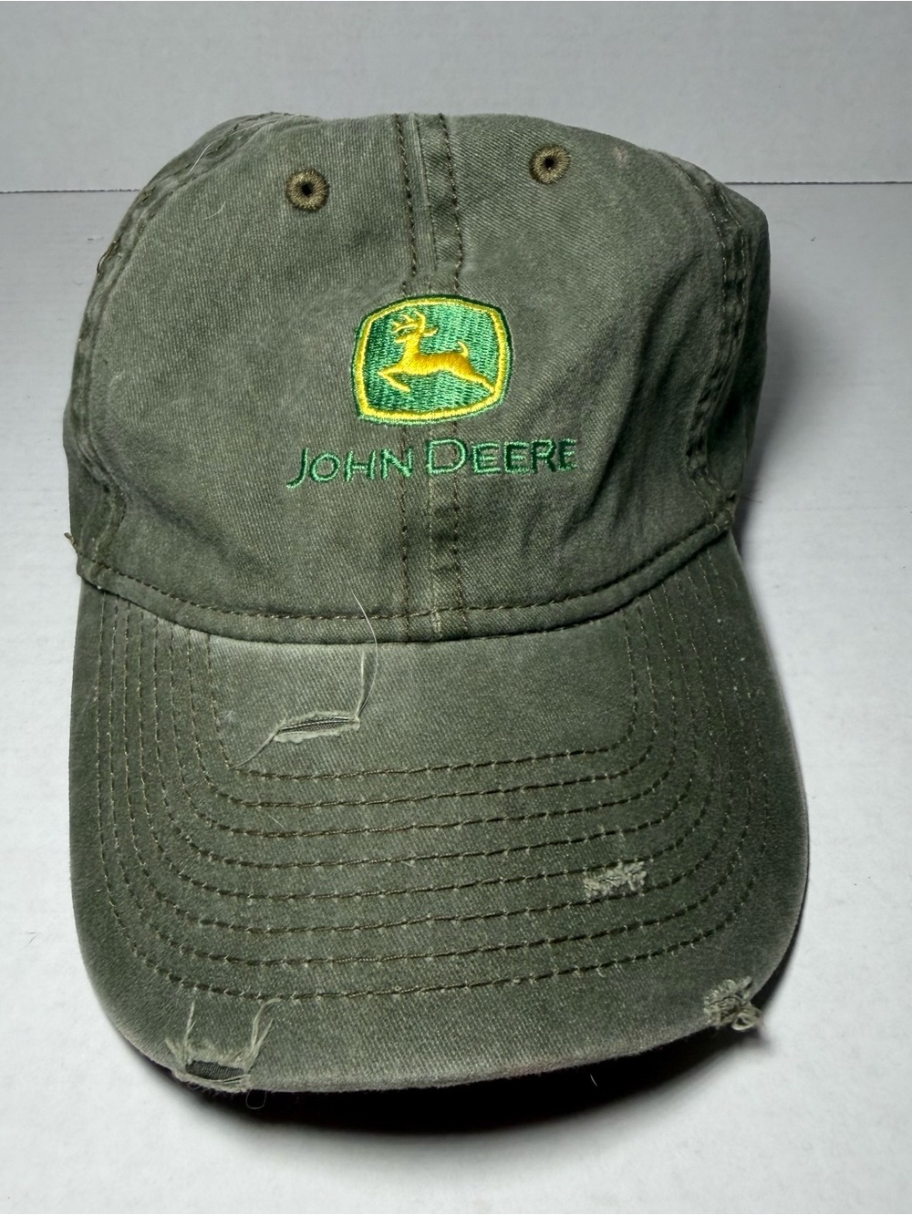 INFINITY-HER - John Deere Baseball Hat Embroidered DISTRESSED - Evolve Concealed